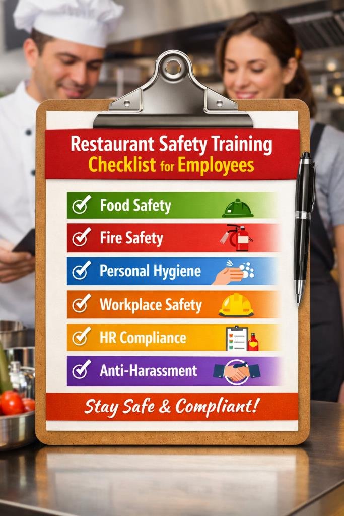 Restaurant Safety Training Checklist for Employees
