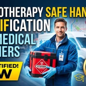 The Chemotherapy Safe Handling Certification for Medical Couriers course is designed to provide medical transportation professionals with the knowledge and skills required to safely handle, transport, and deliver chemotherapy medications and other hazardous drugs. Chemotherapy agents are highly regulated substances that can pose serious health risks if mishandled. Medical couriers play a critical role in maintaining the safety, integrity, and compliance of these medications throughout the transportation process. This comprehensive online training course covers the fundamentals of hazardous drug awareness, chemotherapy transportation regulations, personal protective equipment (PPE), spill response procedures, packaging requirements, chain-of-custody protocols, exposure prevention, and emergency response practices. Participants will learn industry best practices for minimizing contamination risks while ensuring medications reach healthcare facilities, pharmacies, infusion centers, and patients safely and securely. The course also addresses federal safety guidelines, occupational health considerations, and proper documentation procedures that help organizations comply with workplace safety standards and healthcare transportation requirements. Through practical examples and real-world scenarios, learners will gain confidence in managing chemotherapy shipments while protecting themselves, healthcare personnel, patients, and the public. Upon successful completion, participants will receive a Chemotherapy Safe Handling Certification that demonstrates their commitment to safety, regulatory compliance, and professional excellence in medical courier services.